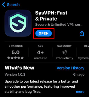 open-sysvpn-from-app-store